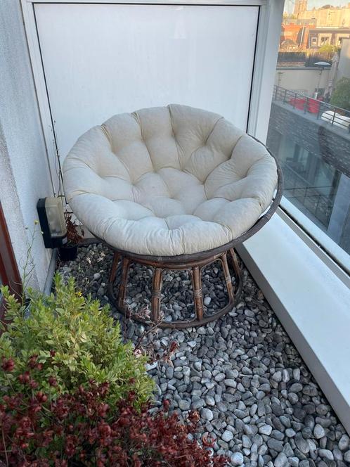 Ronde stoel van rotan, Tuin en Terras, Tuinsets en Loungesets, Zo goed als nieuw, Rotan, Stoel, Ophalen