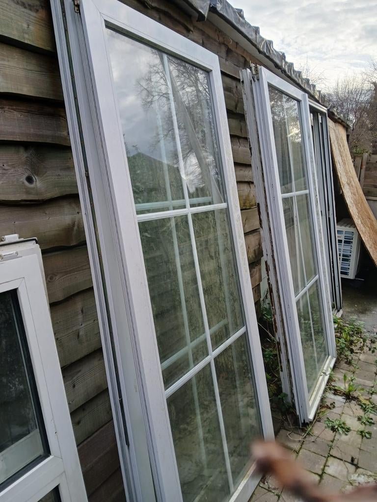 2 fenêtres et 2 fenêtres coulissantes en PVC de taille 200 b, Double vitrage, 160 cm ou plus, 160 cm ou plus, Fenêtre de façade ou Vitre