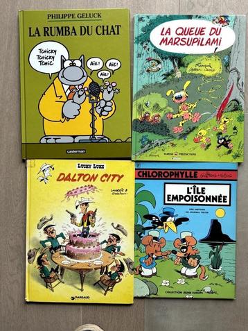 Lot de 4 BD diverses dont Le Chat et Lucky Luke beschikbaar voor biedingen