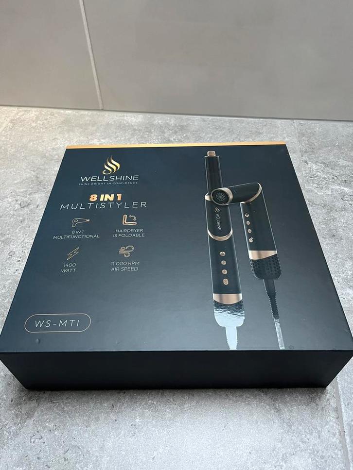 Wellshine 8-in-1 Airstyler – bijna nieuw!, Handtassen en Accessoires, Uiterlijk | Haarverzorging, Zo goed als nieuw, Ophalen