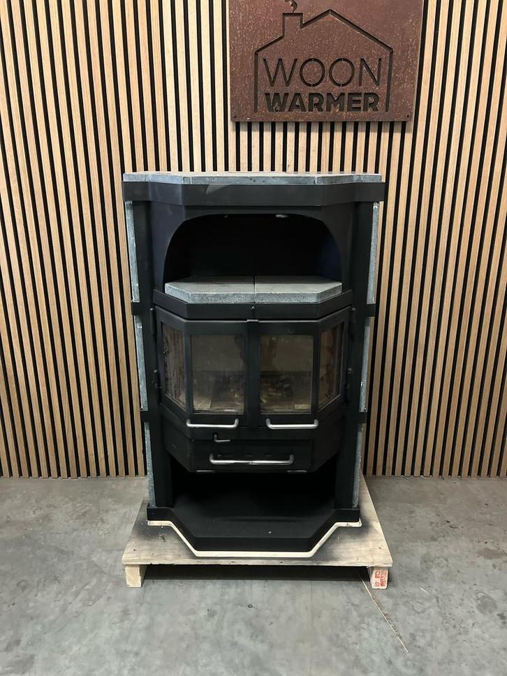 25093 Speksteenkachel Bk 8kw, Huis en Inrichting, Kachels, Gebruikt, Vrijstaand, Houtkachel, Hout, Ophalen