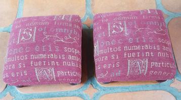 Lot de 2 repose-pieds pouf vintage beschikbaar voor biedingen