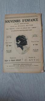 Antiek muziekblad Souvenirs D'ENFANCE  Begin.1900., Ophalen of Verzenden