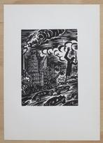 Houtsnede Frans Masereel: KAPITALISME EN INDUSTRIALISERING, Antiek en Kunst, Kunst | Etsen en Gravures, Verzenden