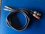 Dubbele kabels van 1,50 m XLR-stekkers - RCA, Ophalen of Verzenden, Nieuw