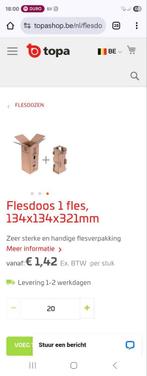 19 Fles verzenddoos + inleg (bescherming), Ophalen of Verzenden