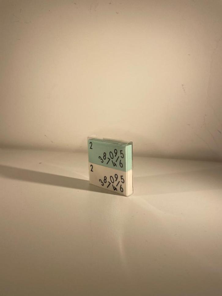 Gommes set de 2 - Design letters par Arne Jacobsen, Hobby en Vrije tijd, Tekenen, Nieuw, Overige typen, Ophalen