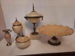 Set albasten decoratiestukken (schaal, kelk, ..., Ophalen