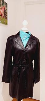 Beau manteau vintage en véritable cuir en excellente état, Enlèvement, Comme neuf