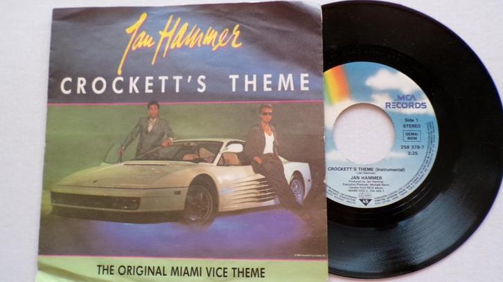 JAN HAMMER - Crockett's theme (45t), Cd's en Dvd's, Vinyl Singles, Zo goed als nieuw, Single, Pop, 7 inch, Ophalen of Verzenden