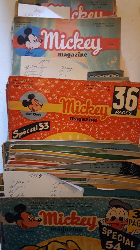 Weekblad Mickey 1951-1958, Boeken, Stripverhalen, Gelezen, Meerdere stripboeken, Ophalen of Verzenden