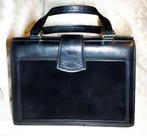 Vintage Lederen Handtas, Enlèvement ou Envoi, Utilisé, Noir, Sac à main
