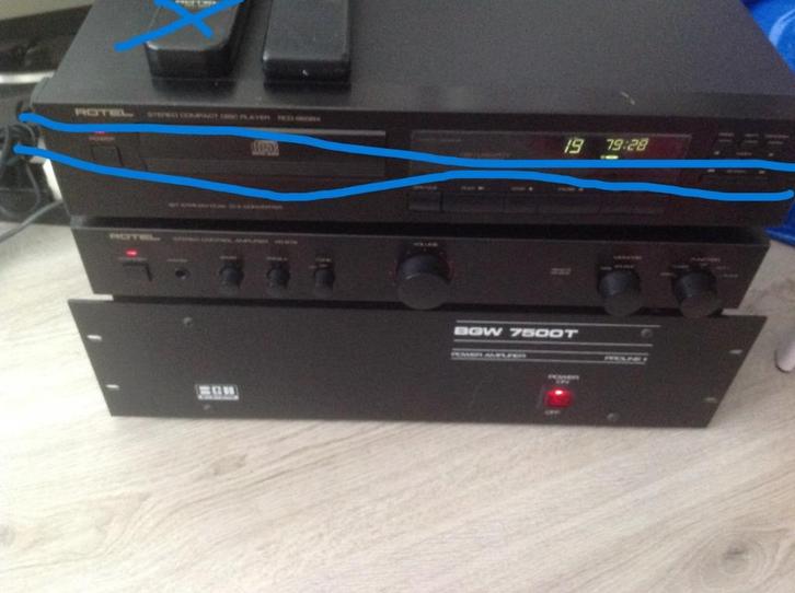 Eindversterker BGW 7500T, Voorversterker Rotel RC-972, Audio, Tv en Foto, Stereoketens, Zo goed als nieuw, Cd-speler, Overige merken