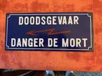 GEËMAILLEERDE PLAAT DOODSGEVAAR, Ophalen of Verzenden, Zo goed als nieuw, Reclamebord
