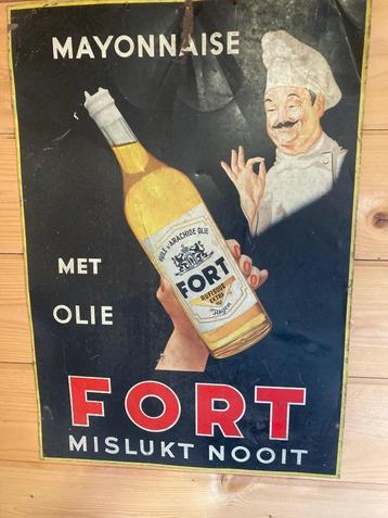 Reclamebord fort, Verzamelen, Ophalen, Reclamebord