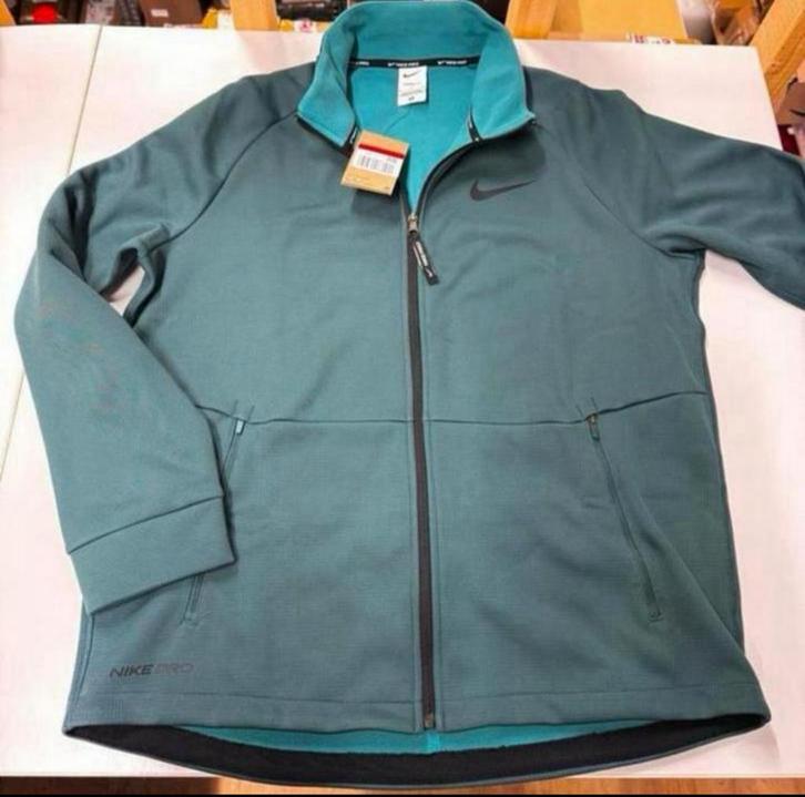 Nike Pro Therma-FIT trainings vest jack L groen-blauw Nieuw, Kleding | Heren, Sportkleding, Nieuw, Maat 52/54 (L), Groen, Ophalen of Verzenden