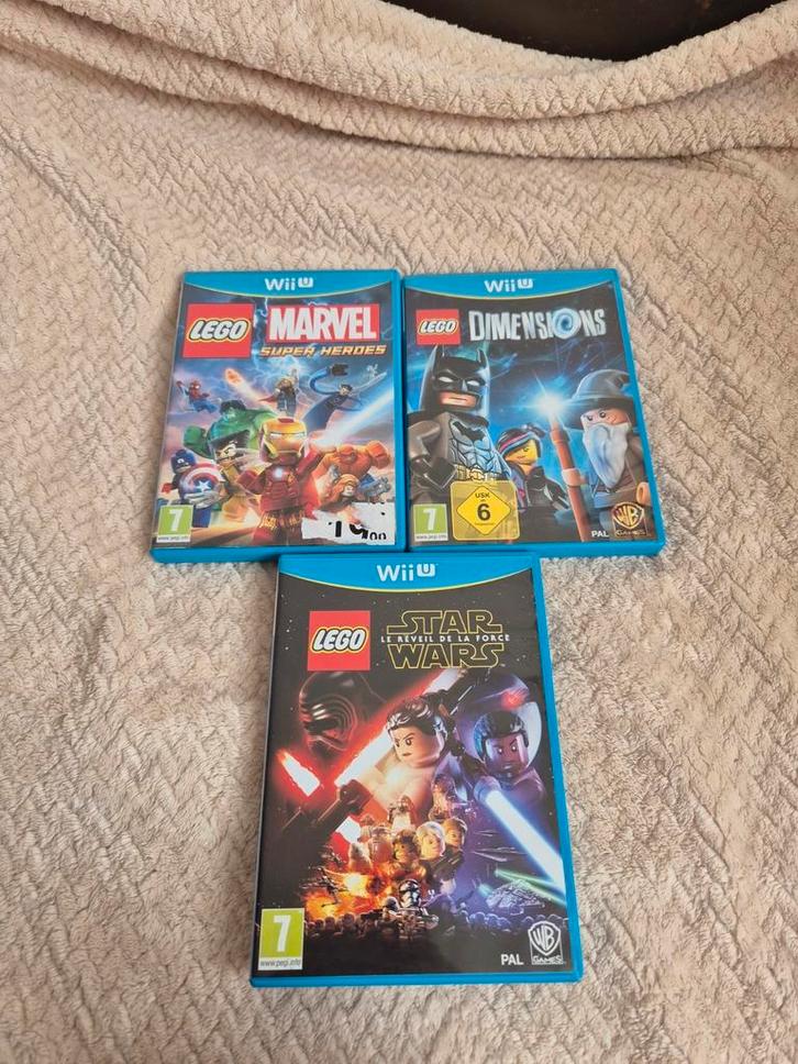 Set 3 Wii U-spellen: LEGO Star Wars, Marvel, Dimensions, Games en Spelcomputers, Games | Nintendo Wii U, Zo goed als nieuw, Ophalen of Verzenden