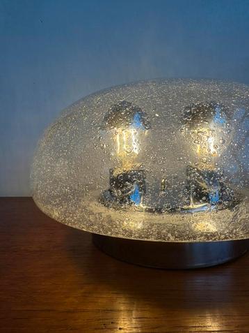 Vintage Hillebrand Bubble Glass Tafellamp  beschikbaar voor biedingen