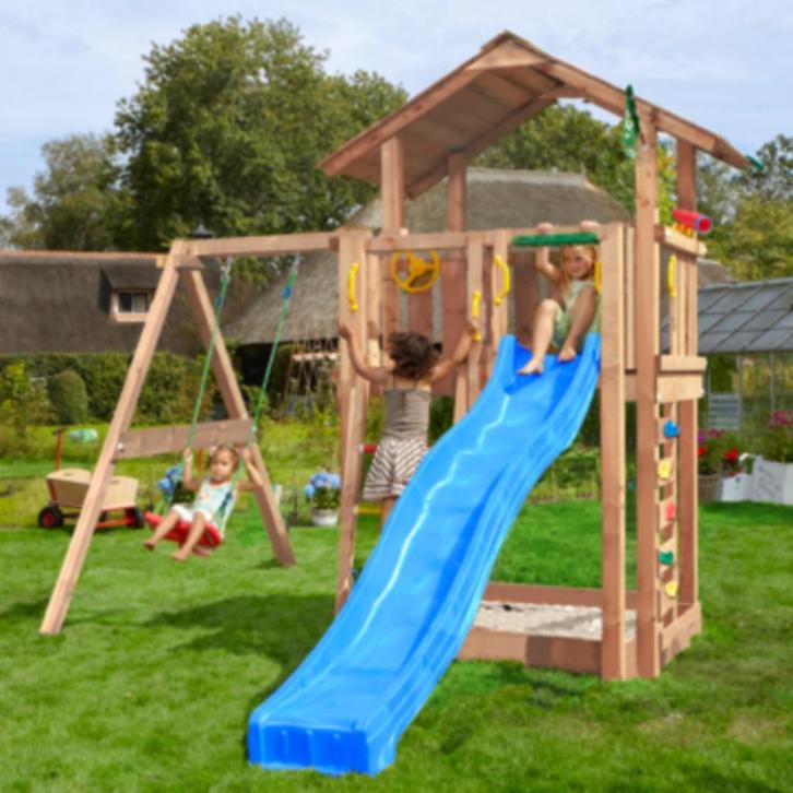 NIEUW, Tuin Speeltoestel, Kinderen en Baby's, Speelgoed | Buiten | Speeltoestellen, Nieuw, Glijbaan, Klimwand, Schommel, Zandbak