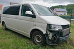 VW T5 BUSI. 2.0 TDI DUBBELE CABINE. ✅❗ CRASH ❗ Euro5B ✅, Auto's, Bestelwagens en Lichte vracht, Zwart, 4 cilinders, Volkswagen