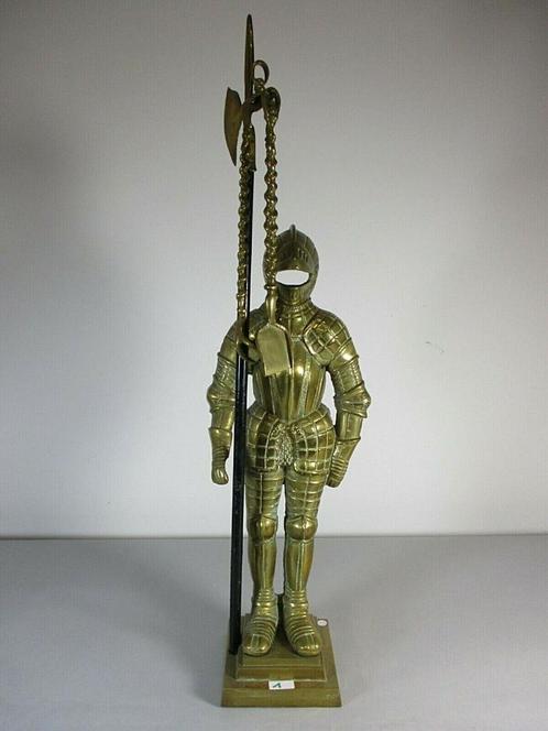 Amusante Armure Serviteur de cheminée bronze 1960, Antiquités & Art, Antiquités | Outils & Instruments, Enlèvement ou Envoi