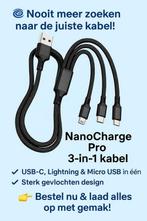 NanoCharge 3 In 1 PROMO, Telecommunicatie, Mobiele telefoons | Telefoon-opladers, Verzenden, Nieuw, Apple iPhone