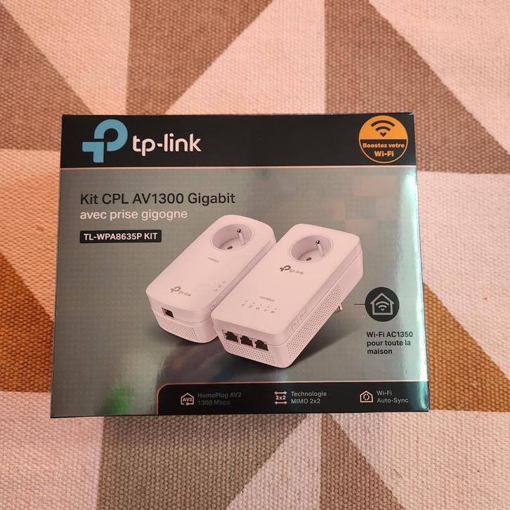 DLAN TP-LINK - KIT CPL AV1300 Gigabit - TL-WA8635P (EU), Computers en Software, Powerlines, Zo goed als nieuw, Ophalen of Verzenden