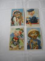 4 Postkaartjes met beweegoogjes +_ 1950 Made in Denmark, Ophalen of Verzenden