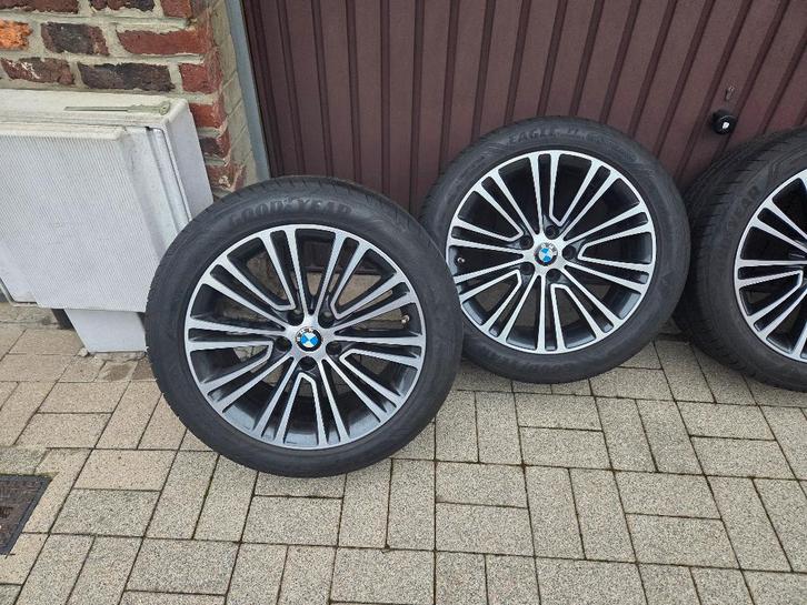 4 ORIGINELE BMW-VELGEN G30 G31 GOODYEAR BANDEN 245/45R18, Auto-onderdelen, Banden en Velgen, Banden en Velgen, Zomerbanden, 18 inch