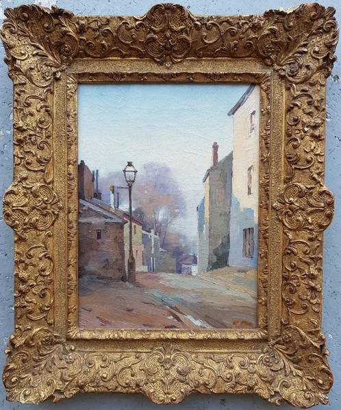 Stanislas LÉPINE - Rue à Montmartre, Paris - Huile sur toile, Antiquités & Art, Art | Peinture | Classique, Envoi