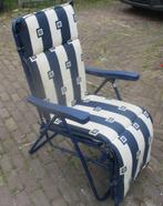 Prima verstelbare Tuinzetel met kussen, Tuin en Terras, Tuinstoelen, Ophalen of Verzenden, Zo goed als nieuw, Plastic