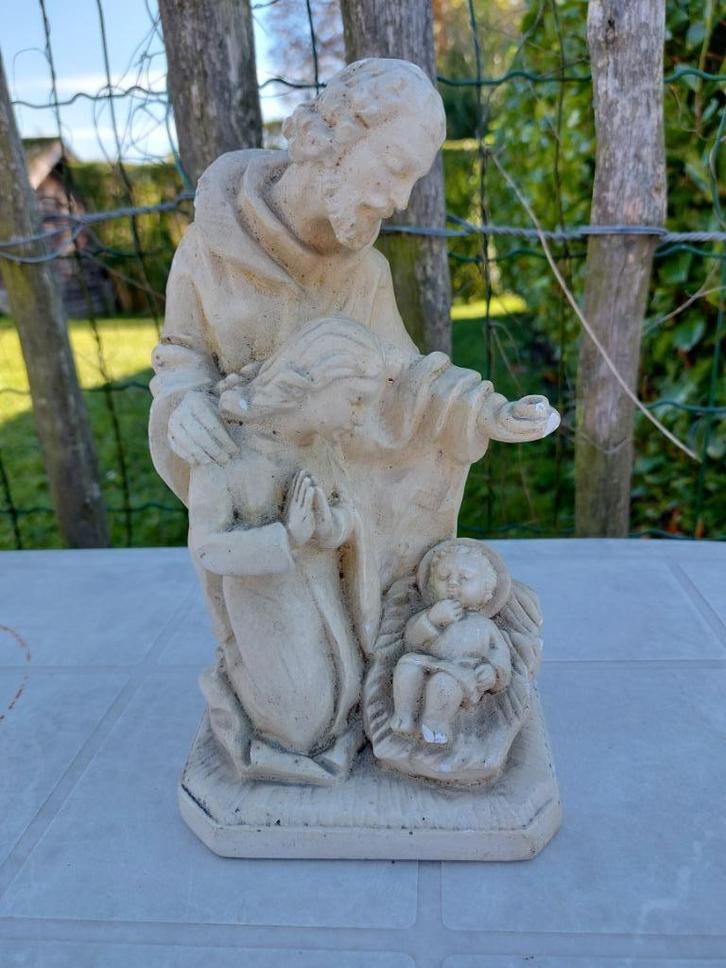 Kerststal groepsbeeld gesigneerd Guelfi, Diversen, Kerst, Gebruikt, Ophalen of Verzenden