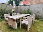 Tuintafel in Franse eik, Tuin en Terras, Tuintafels, Ophalen, Zo goed als nieuw, Rechthoekig, Hout