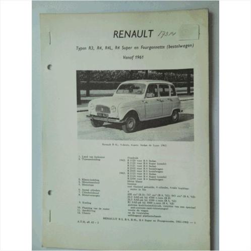 Renault R3 R4 Vraagbaak losbladig 1961-1963 #2 Nederlands, Livres, Autos | Livres, Utilisé, Renault, Enlèvement ou Envoi