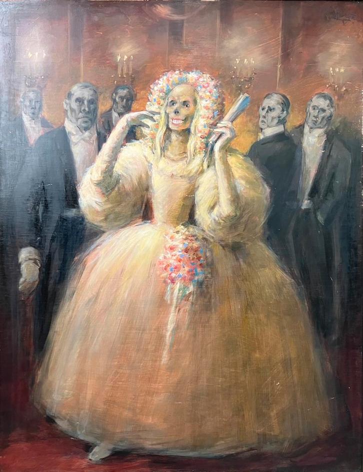 Olieverf op board Lode Sebregts (1906-2002) Danse Macabre, Antiquités & Art, Art | Peinture | Moderne, Enlèvement ou Envoi