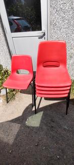 Vintage design stapelstoel MARKO Jac Vogels ontwerp rood, Gebruikt, Ophalen of Verzenden, Rood