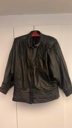 Lederen damesjas, Ophalen, Gedragen, Maat 38/40 (M), Zwart