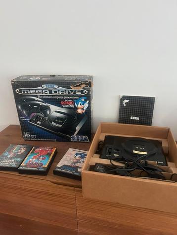 Sega Mega Drive Boxxed + 3 games beschikbaar voor biedingen