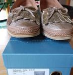 Softwaves goud en beige leren loafers mocassins lage hak 38, Kleding | Dames, Schoenen, Schoenen met lage hakken, Beige, Ophalen of Verzenden