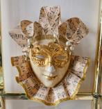 Venitiaans Maser carnival muzikaal goudkleur, Huis en Inrichting, Ophalen of Verzenden, Zo goed als nieuw