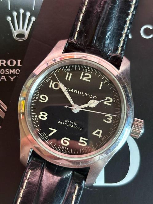Hamilton Murph 42mm, Handtassen en Accessoires, Horloges | Heren, Gebruikt, Polshorloge, Overige merken, Staal, Leer, Ophalen of Verzenden