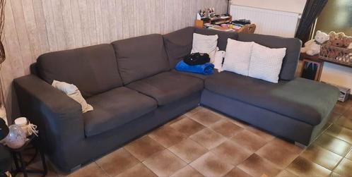 Grijze Hoeksalon GRATIS!, Huis en Inrichting, Zetels | Complete zithoeken, Gebruikt, Stof, Ophalen