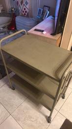 table a roulette, Maison & Meubles, Enlèvement, Utilisé, Rectangulaire, Métal ou Aluminium
