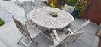 tuinmeubel, Tuin en Terras, Ophalen, Gebruikt, 6 zitplaatsen, Teakhout