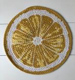 Nouveau set de table rond en coton citron 35 cm, Jaune, Enlèvement ou Envoi, Neuf, Set de table