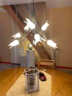 Hanglamp + optie plafondlamp, Ophalen, Gebruikt, Glas, Artistiek