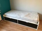 Eénpersoonsbed 200 x 90cm met lattenbodem, nieuwstaat!, Ophalen, 90 cm, Eenpersoons, Wit