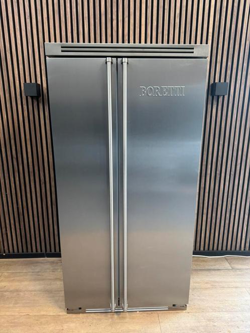 Luxe Rvs Boretti Amerikaanse koelkast (Gratis bezorgen), Elektronische apparatuur, Koelkasten en IJskasten, Zo goed als nieuw