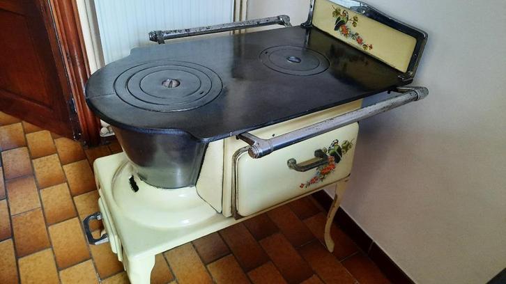 POËLE TÔLE.EMAILLE DECOR OISEAUX.TÔLE EMAILLEE.IMPEC.EMAIL, Antiquités & Art, Antiquités | Email, Enlèvement