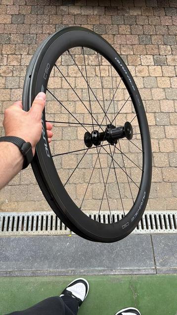 Jantes Dura ace c50 Carbone à Boyaux 12 Vitesses à Patins, Neuf, Vélo de course, Enlèvement, Shimano